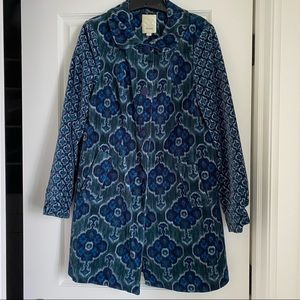 Anthropologie velvet coat